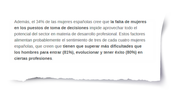 Falta mujeres en puestos de toma de decisiones  en TIC